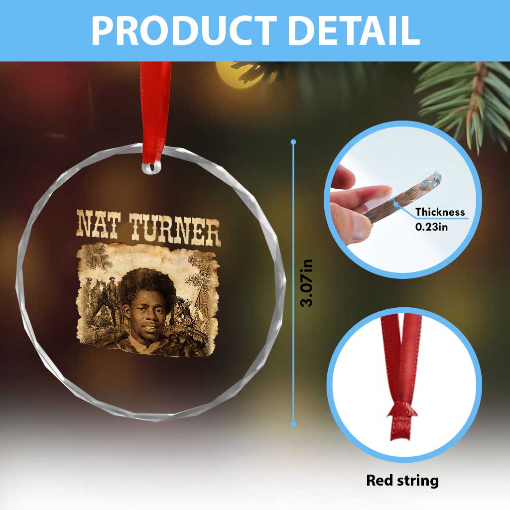 Nat Turner Crystal Glass Ornament Black History African American TS14 Print Your Wear