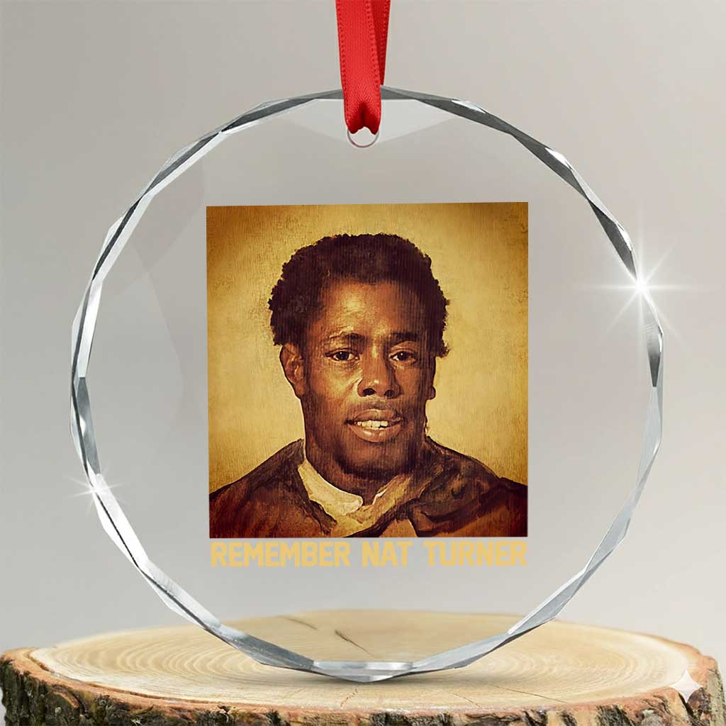 Nat Turner Crystal Glass Ornament Black History Month TS14 Transparent Glass 3'' Circle Print Your Wear