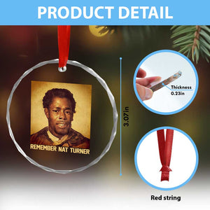 Nat Turner Crystal Glass Ornament Black History Month TS14 Print Your Wear