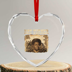 Nat Turner Heart Crystal Glass Ornament Black History African American TS14 Transparent Glass 3'' Heart Print Your Wear