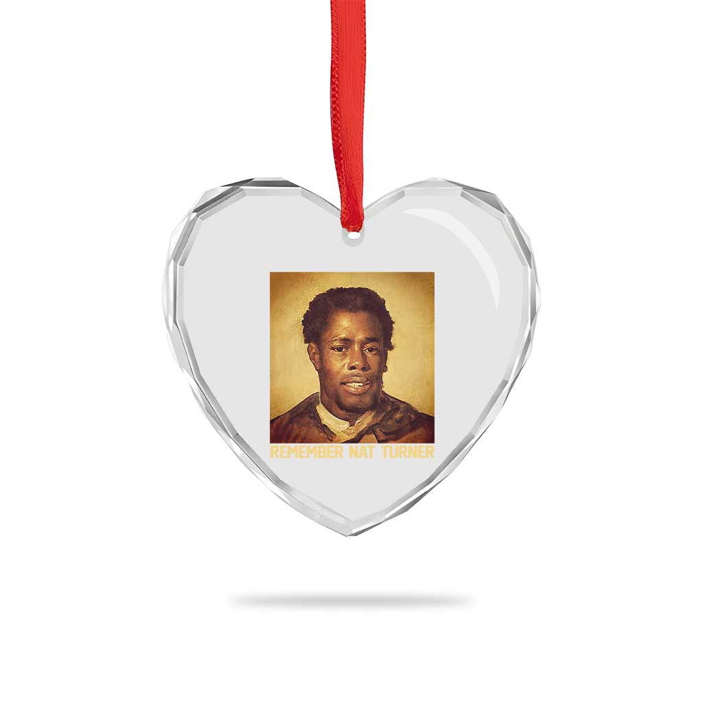 Nat Turner Heart Crystal Glass Ornament Black History Month TS14 Print Your Wear