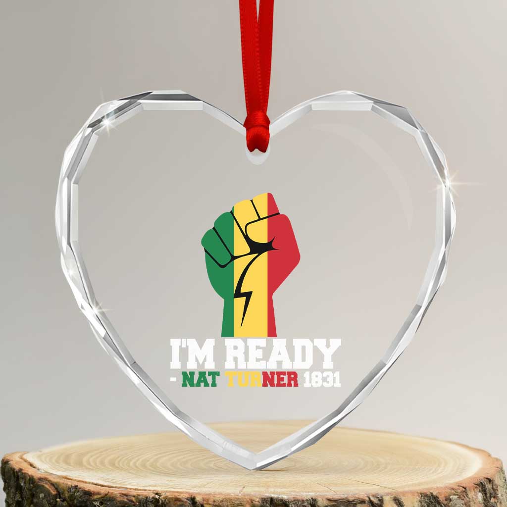 Nat Turner Quote Heart Crystal Glass Ornament Black History African American TS14 Transparent Glass 3'' Heart Print Your Wear