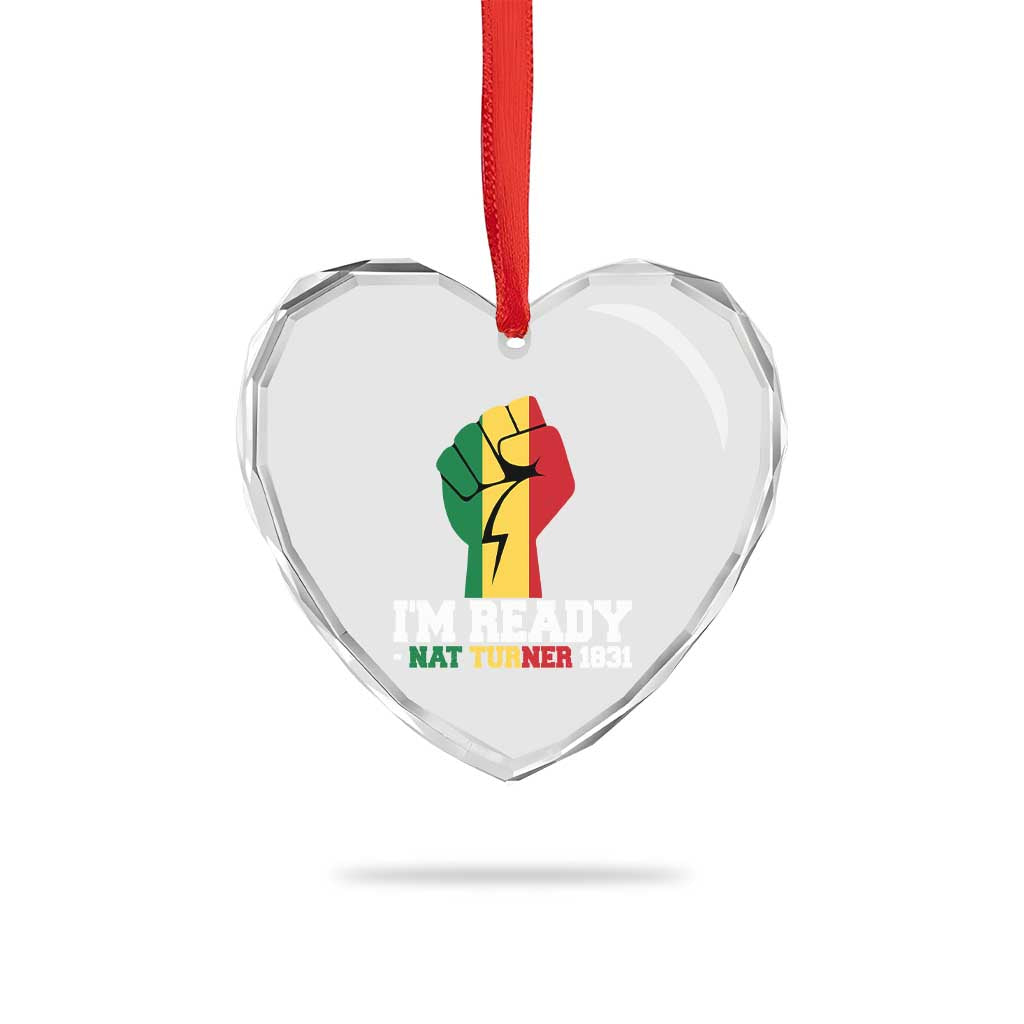 Nat Turner Quote Heart Crystal Glass Ornament Black History African American TS14 Print Your Wear