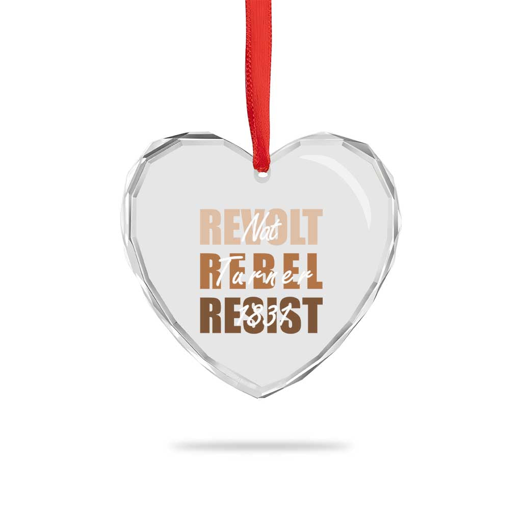 Nat Turner Quote Heart Crystal Glass Ornament Black History Month TS14 Print Your Wear