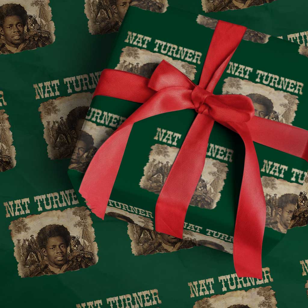 Nat Turner Wrapping Paper Roll Black History African American TS14 Green Print Your Wear