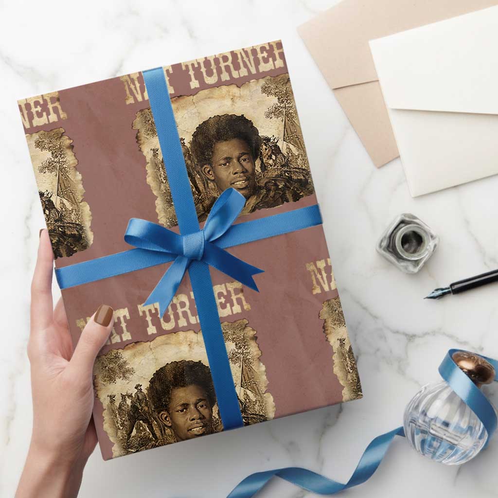 Nat Turner Wrapping Paper Roll Black History African American TS14 Mocha Print Your Wear