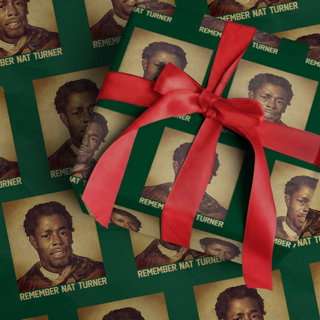 Nat Turner Wrapping Paper Roll Black History Month TS14 Green Print Your Wear