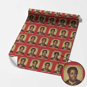Nat Turner Wrapping Paper Roll Black History Month TS14 Red Print Your Wear