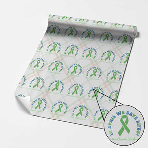 National Donate Life Month Wrapping Paper Roll Green Ribbon Organ Donation In April We Save Lives TS10 Christmas Plaid Print Your Wear