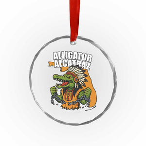 Native Alligator Alcatraz Crystal Glass Ornament Florida Gator Break The Chain TS02 Print Your Wear
