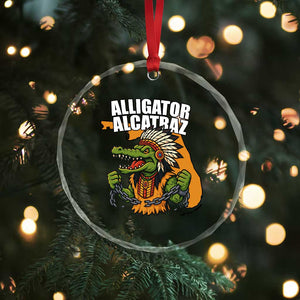 Native Alligator Alcatraz Crystal Glass Ornament Florida Gator Break The Chain TS02 Print Your Wear