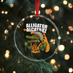 Native Alligator Alcatraz Crystal Glass Ornament Florida Gator Break The Chain TS02 Print Your Wear
