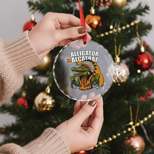 Native Alligator Alcatraz Crystal Glass Ornament Florida Gator Break The Chain TS02 Print Your Wear