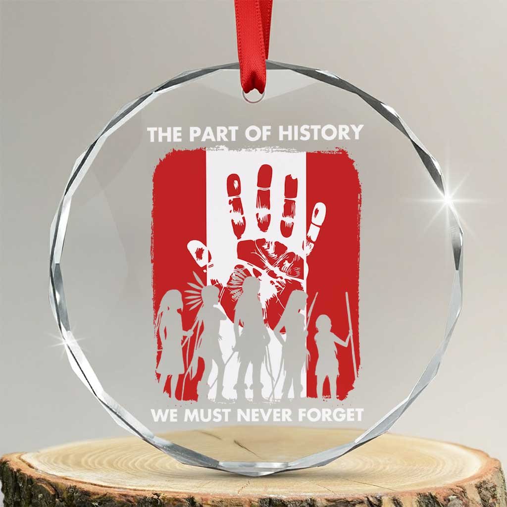 Native American Child Idian Crystal Glass Ornament The Part Of History We Must Never Forget TS14 Transparent Glass 3'' Circle Print Your Wear
