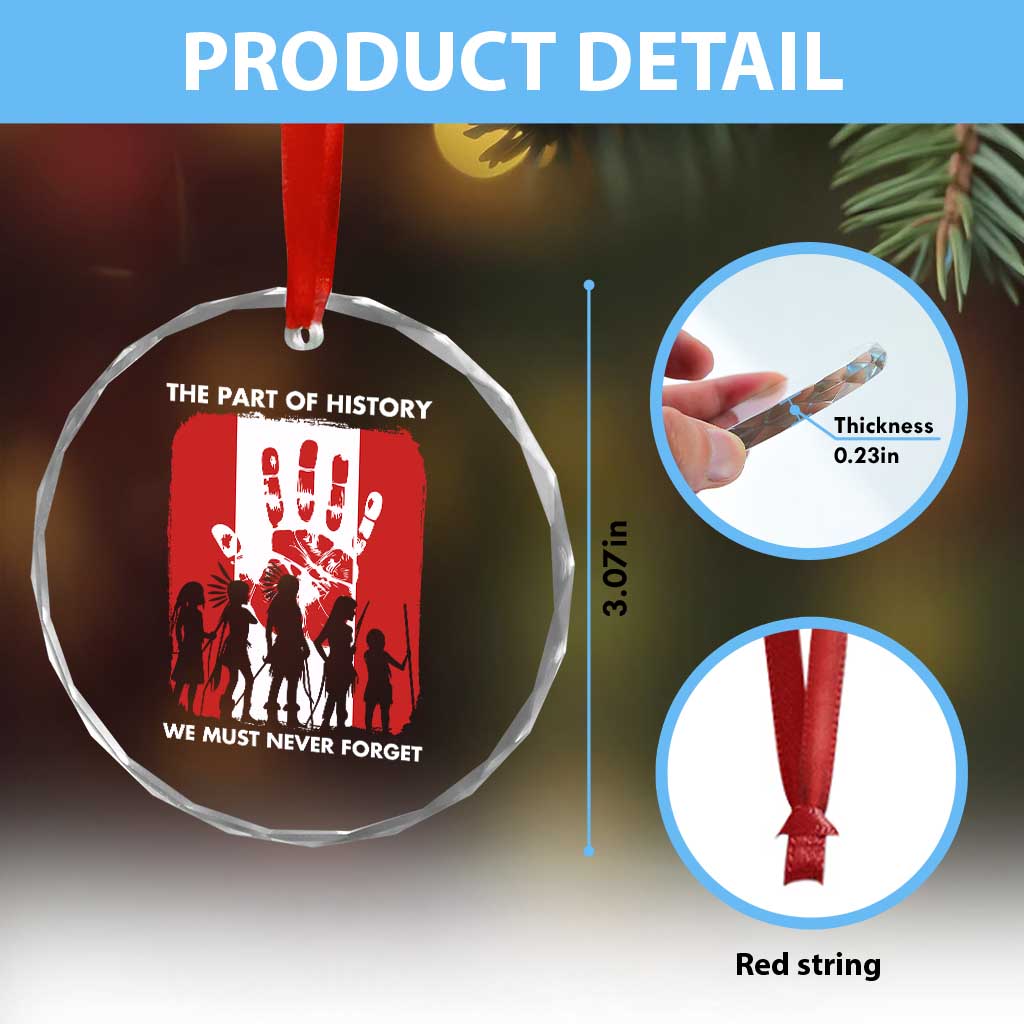 Native American Child Idian Crystal Glass Ornament The Part Of History We Must Never Forget TS14 Print Your Wear