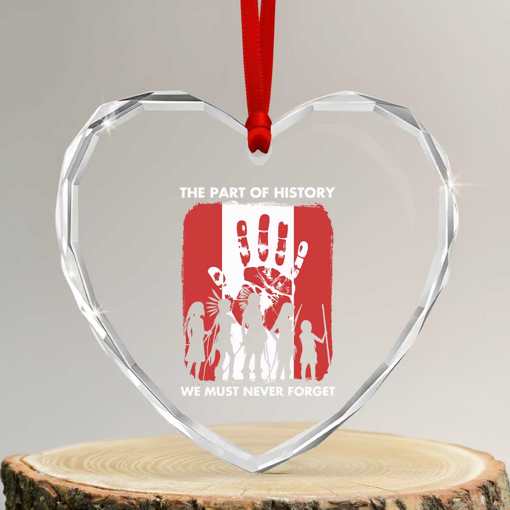 Native American Child Idian Heart Crystal Glass Ornament The Part Of History We Must Never Forget TS14 Transparent Glass 3'' Heart Print Your Wear