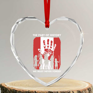 Native American Child Idian Heart Crystal Glass Ornament The Part Of History We Must Never Forget TS14 Transparent Glass 3'' Heart Print Your Wear