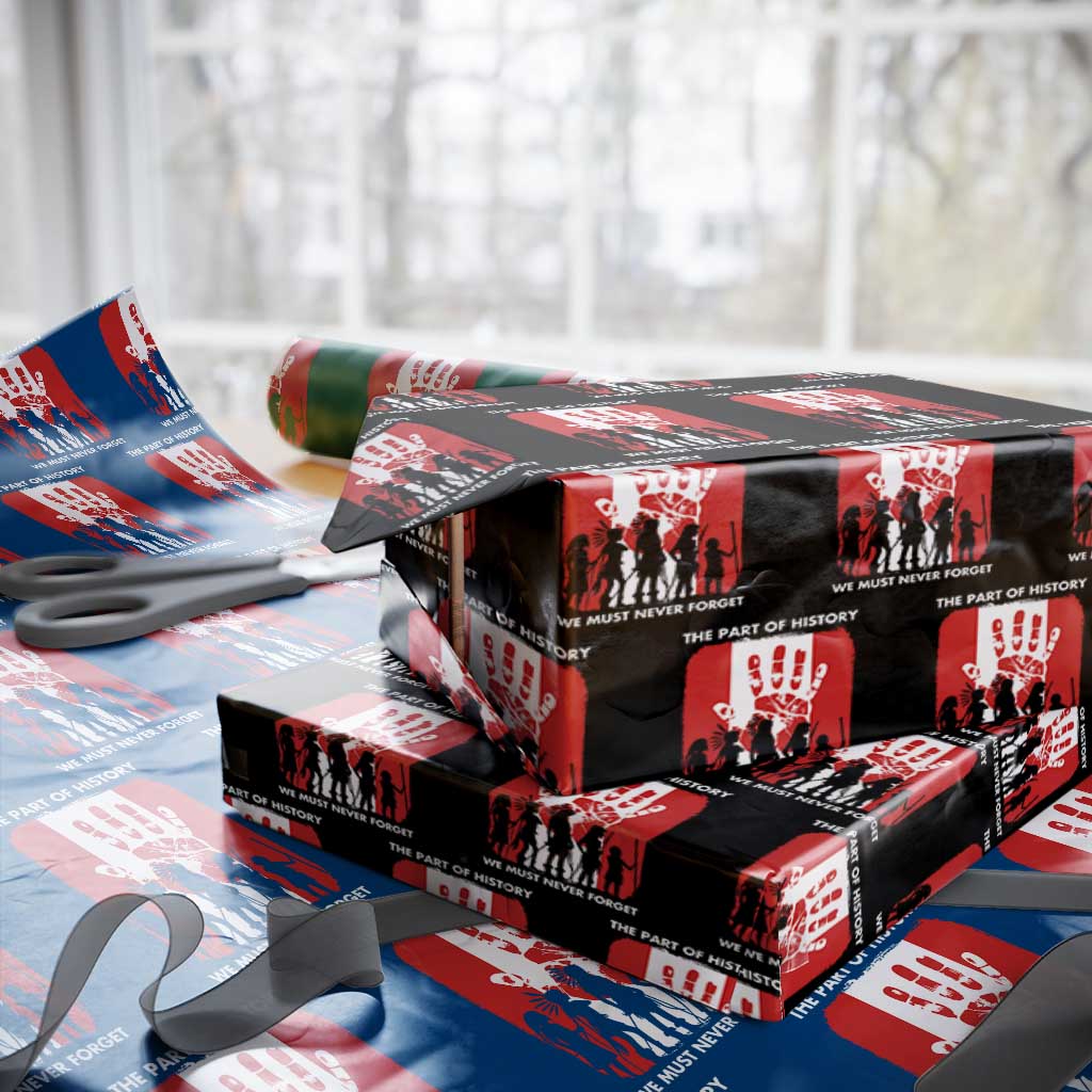 Native American Child Idian Wrapping Paper Roll The Part Of History We Must Never Forget TS14 Black Print Your Wear