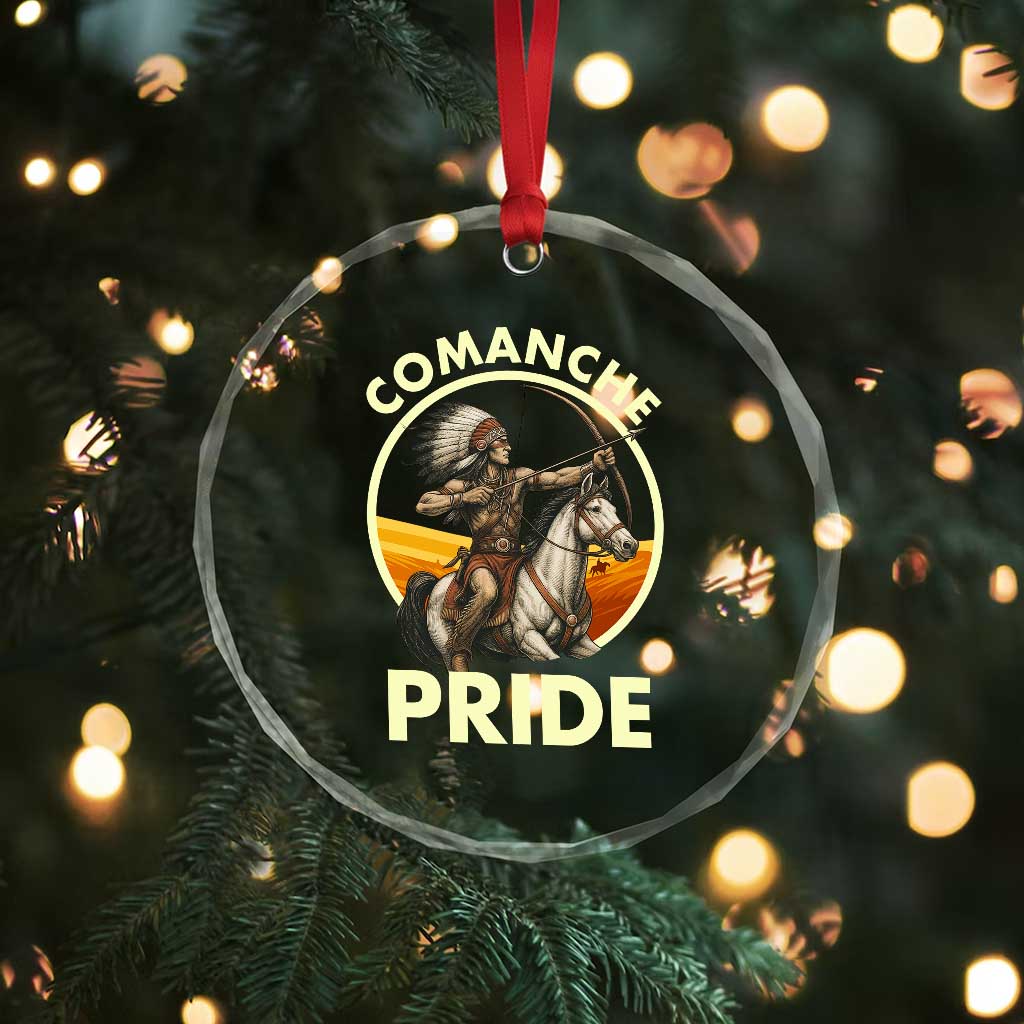 Native American Comanche Pride Indigenous People Day Crystal Glass Ornament TS14 Print Your Wear