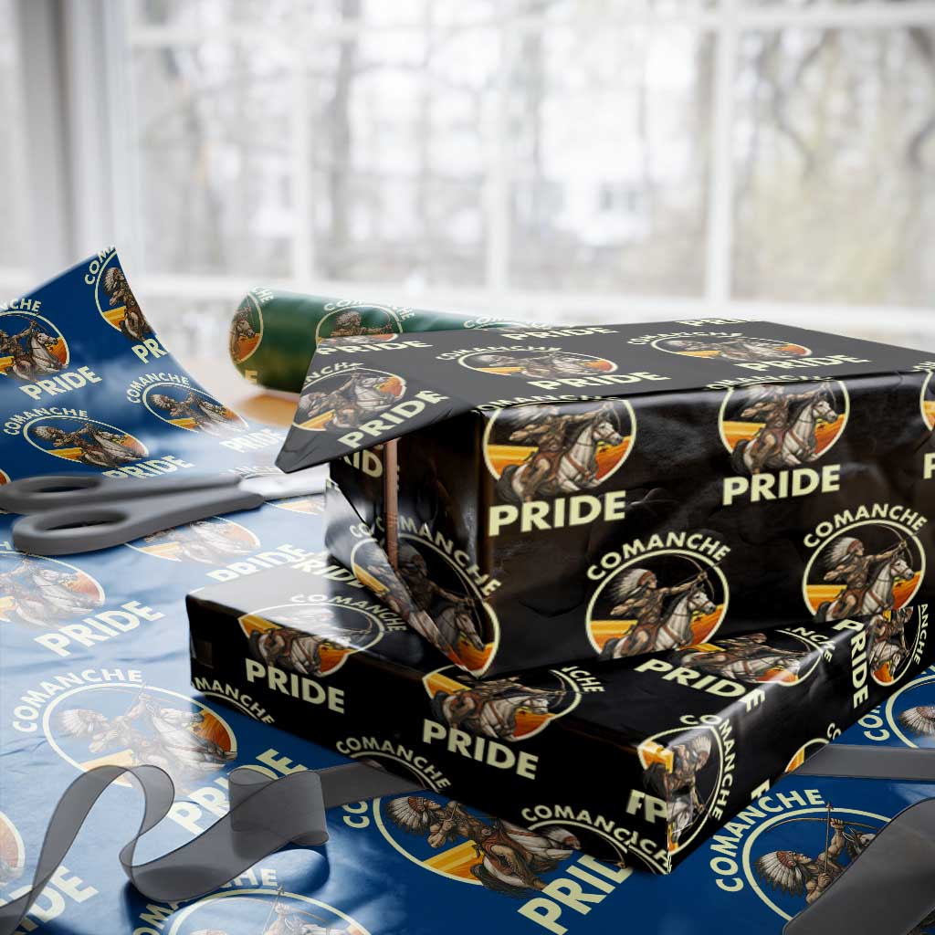 Native American Comanche Pride Indigenous People Day Wrapping Paper Roll TS14 Black Print Your Wear