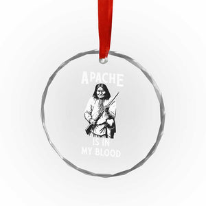 Native American Crystal Glass Ornament Apache Is In My Blood TS14 Print Your Wear