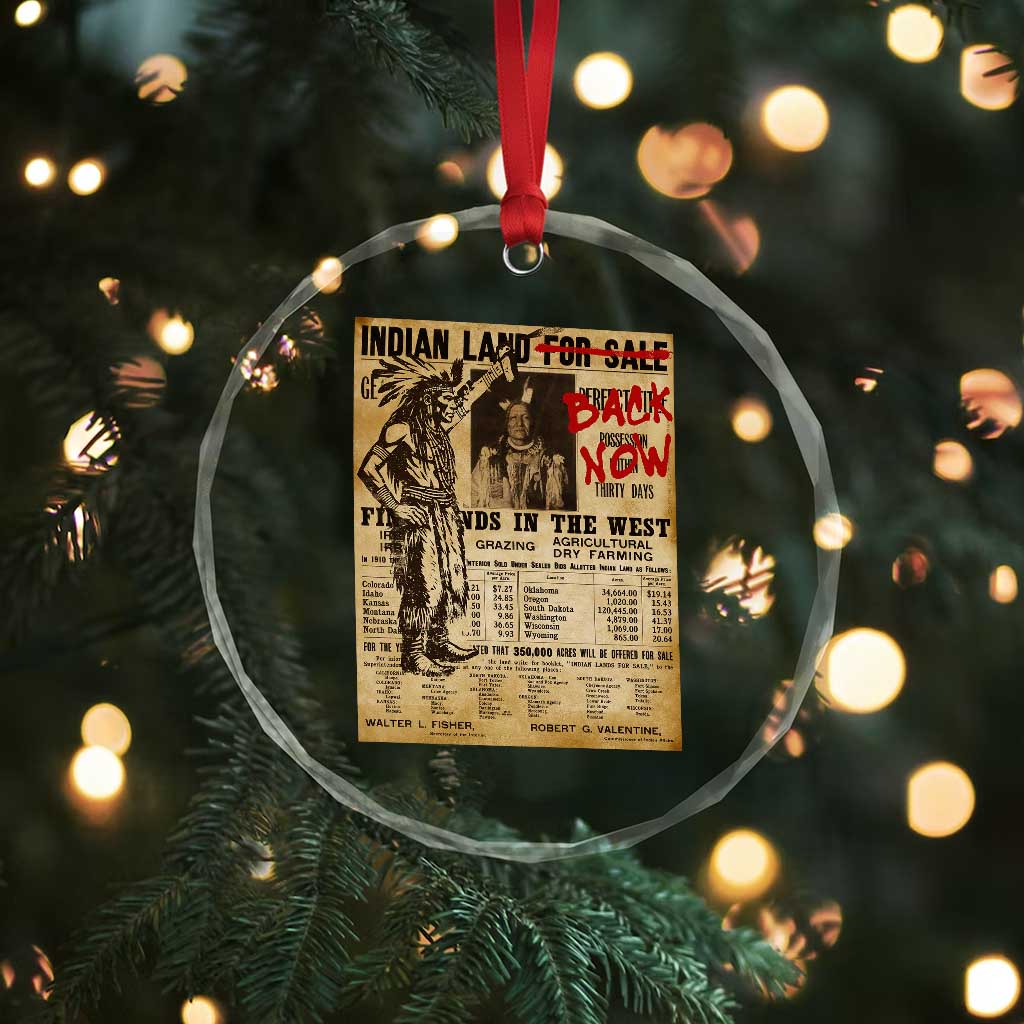 Native American Crystal Glass Ornament Indian Land For Back Now TS10 Print Your Wear