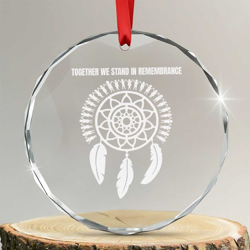 Native American Every Child Crystal Glass Ornament Together We Stand in Remembrance TS10 Transparent Glass 3'' Circle Print Your Wear