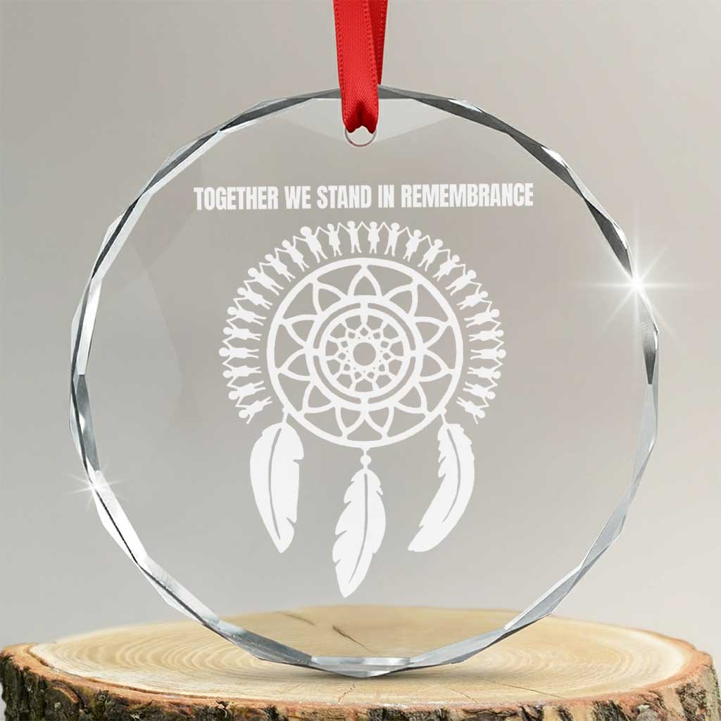 Native American Every Child Crystal Glass Ornament Together We Stand in Remembrance TS10 Transparent Glass 3'' Circle Print Your Wear