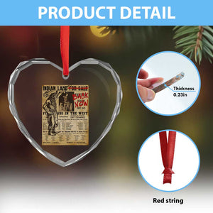 Native American Heart Crystal Glass Ornament Indian Land For Back Now TS10 Print Your Wear