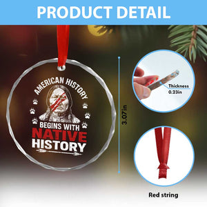 Native American History Crystal Glass Ornament Indigenous Peoples Tribal Pride - Print Your Wear