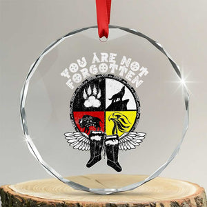 Native American Indian Crystal Glass Ornament You Are Not Forgotten - Print Your Wear