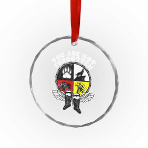 Native American Indian Crystal Glass Ornament You Are Not Forgotten - Print Your Wear