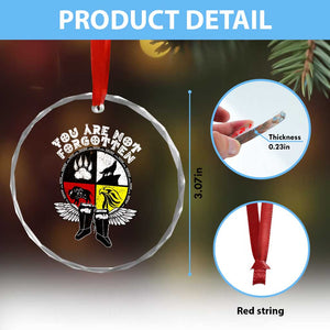 Native American Indian Crystal Glass Ornament You Are Not Forgotten - Print Your Wear