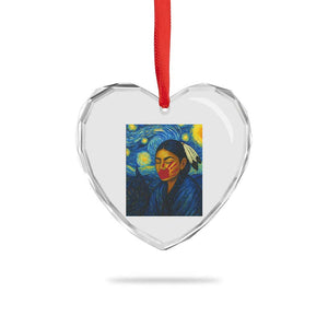 Native American MMIW Heart Crystal Glass Ornament Starry Night Indigenous People Day TS14 Print Your Wear