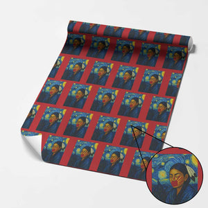 Native American MMIW Wrapping Paper Roll Starry Night Indigenous People Day TS14 Red Print Your Wear
