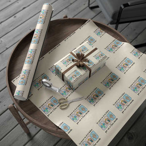Nativity Scene Christian Christmas Wrapping Paper Roll Feliz Navidad TS14 Beige Print Your Wear