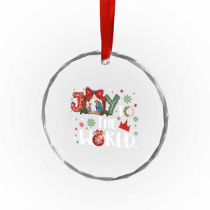 Nativity Scene Christmas Crystal Glass Ornament Joy To The World TS14 Print Your Wear