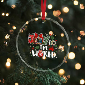 Nativity Scene Christmas Crystal Glass Ornament Joy To The World TS14 Print Your Wear