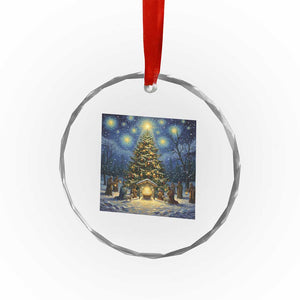 Nativity Scene Crystal Glass Ornament Christmas Starry Night Christian Jesus Baby Jesus Holiday TS14 Print Your Wear