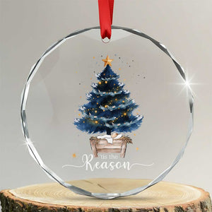 Nativity Scene Crystal Glass Ornament Jesus Reason Tis The Season Christian Christmas Tree TS10 Transparent Glass 3'' Circle Print Your Wear