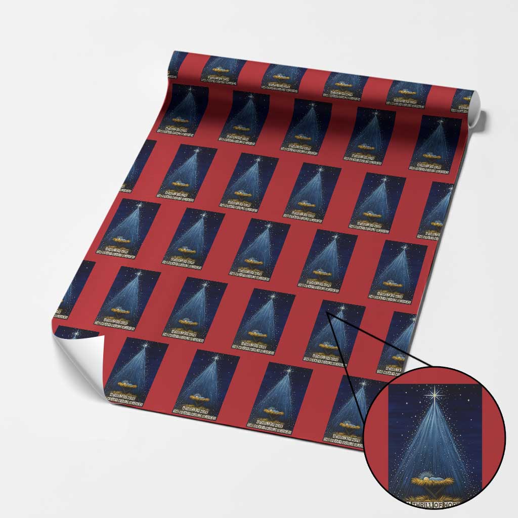 Nativity Scene Xmas Wrapping Paper Roll Biible Baby Jesus Christian TS14 Red Print Your Wear