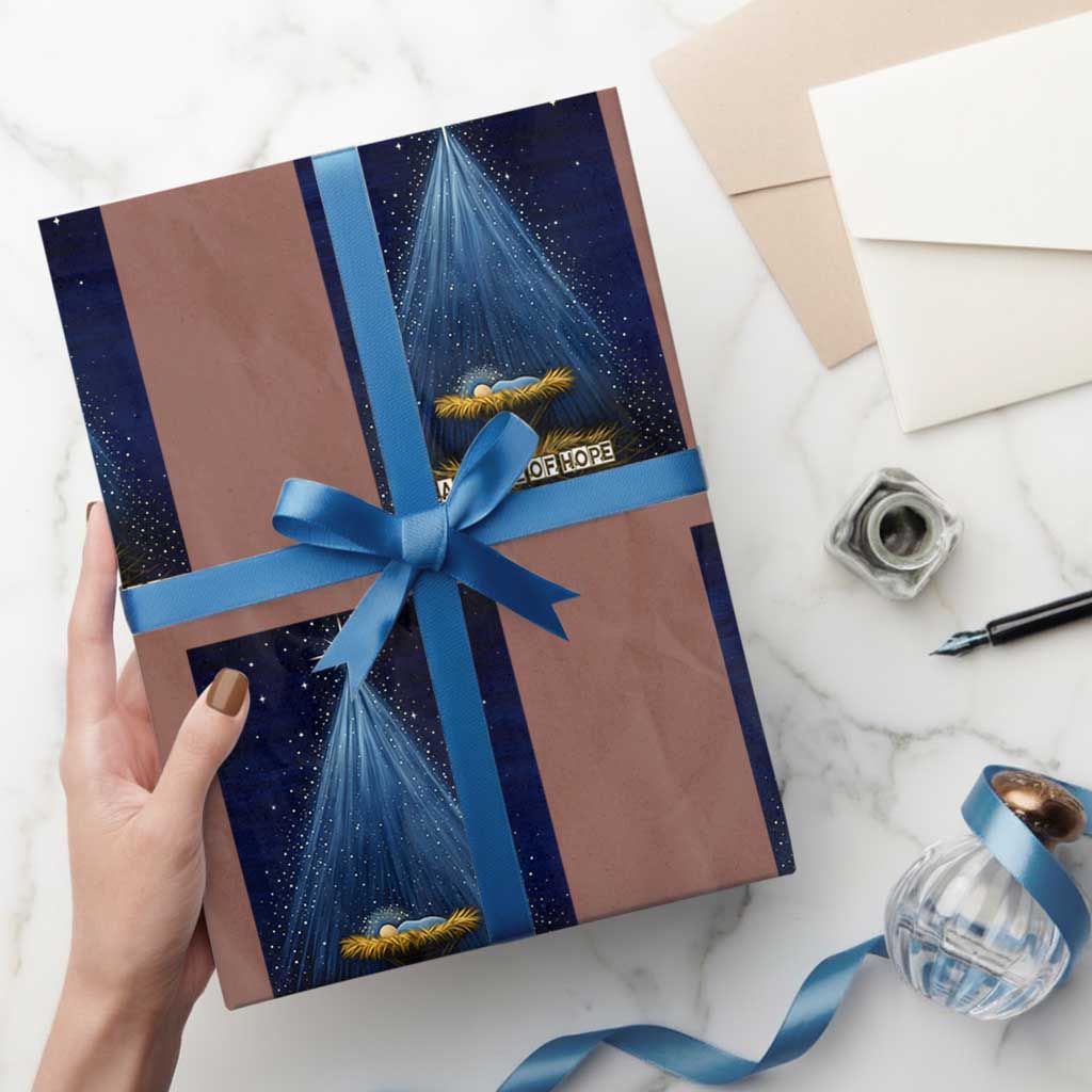 Nativity Scene Xmas Wrapping Paper Roll Biible Baby Jesus Christian TS14 Mocha Print Your Wear