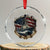 Navy Veteran Crystal Glass Ornament Home Of The Free Because Of The Brave American Flag TS11 Transparent Glass 3'' Circle Print Your Wear