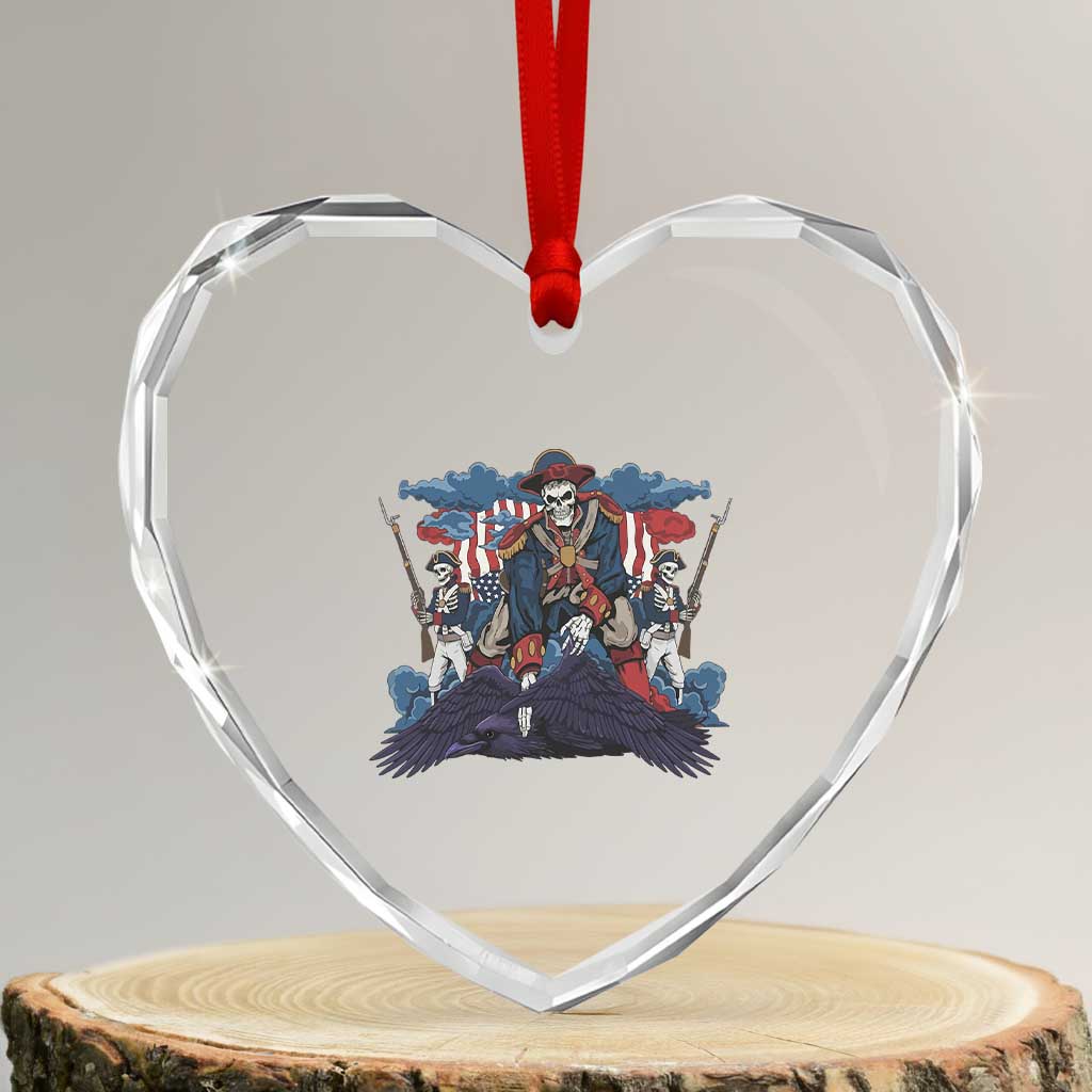 NE Dark Football Spirit Rivalry Heart Crystal Glass Ornament Game Day Lover Gift TS12 Transparent Glass 3'' Heart Print Your Wear