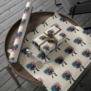 NE Football Fan Supporter Wrapping Paper Roll American Flag Pride Gift TS12 Beige Print Your Wear