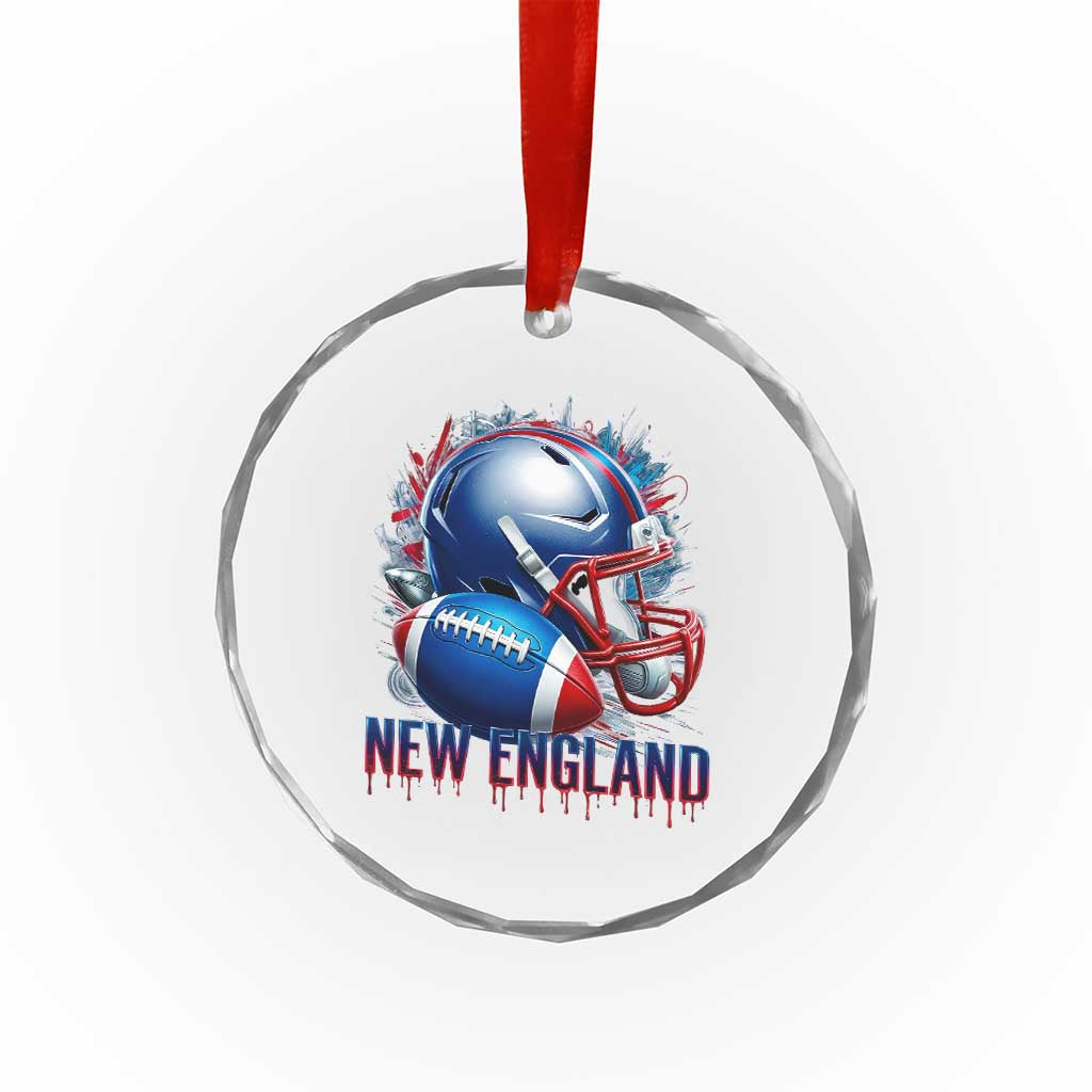 NE Football Spirit Crystal Glass Ornament Game Day Sports Fan Gift TS12 Print Your Wear