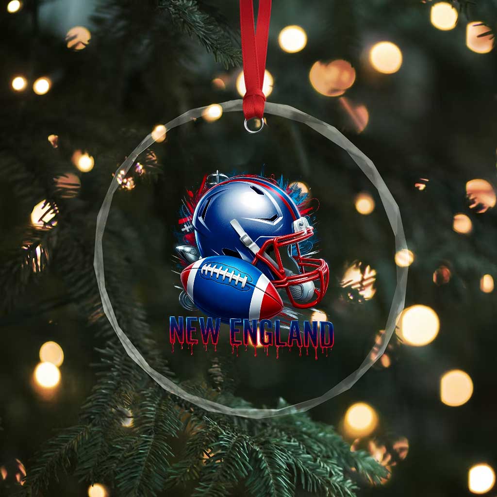 NE Football Spirit Crystal Glass Ornament Game Day Sports Fan Gift TS12 Print Your Wear