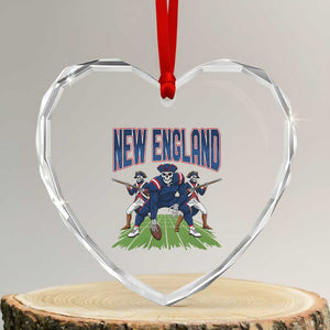 NE Gothic Skeleton Heart Crystal Glass Ornament Football Lover Gift TS12 Transparent Glass 3'' Heart Print Your Wear