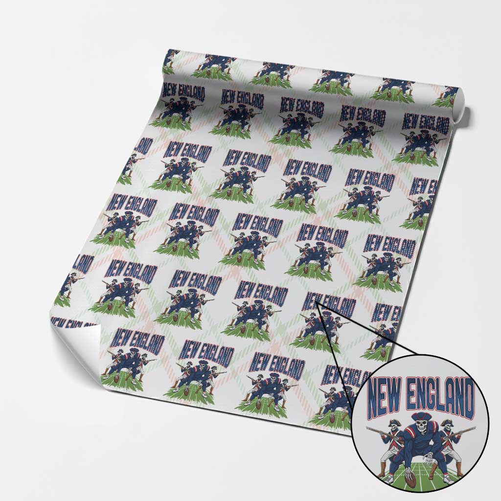 NE Gothic Skeleton Wrapping Paper Roll Football Lover Gift TS12 Christmas Plaid Print Your Wear