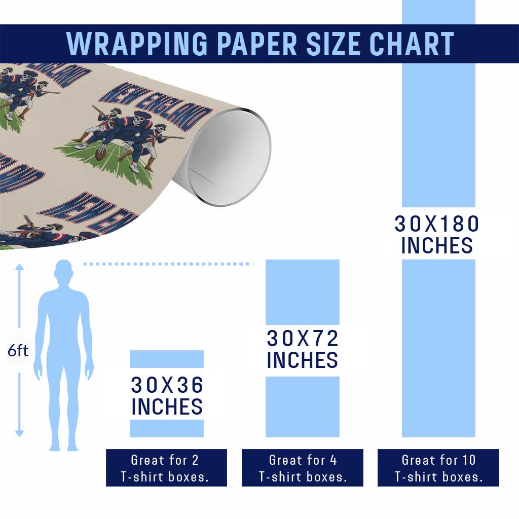 NE Gothic Skeleton Wrapping Paper Roll Football Lover Gift TS12 Print Your Wear